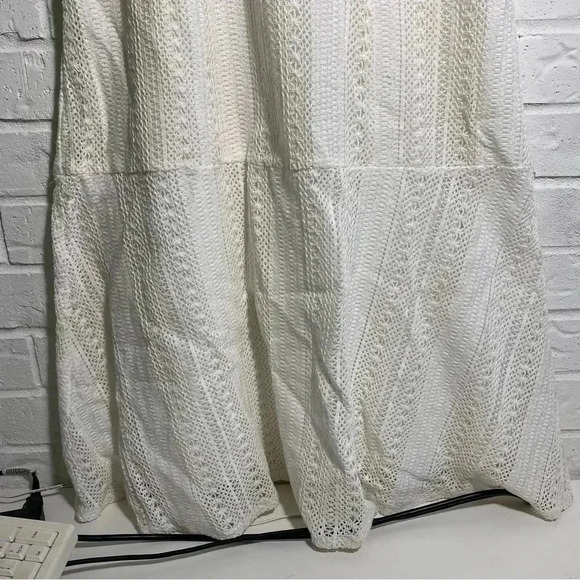 White Knit Dress Kendall & Kylie Flirty Boho Romantic Zipper String Strap - Picture 12 of 13